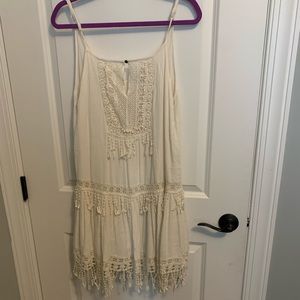 White Fringe Dress